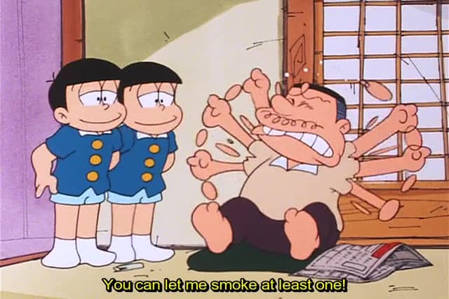 Osomatsu-kun (1988), Dad Can Quit Smoking.