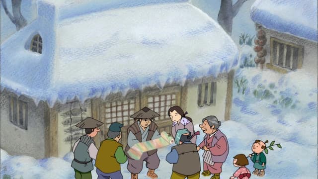 Furusato Saisei: Nippon no Mukashi Banashi, The Crane Repays a Debt / Tower of Warthogs / Lightning and the Stone Urn