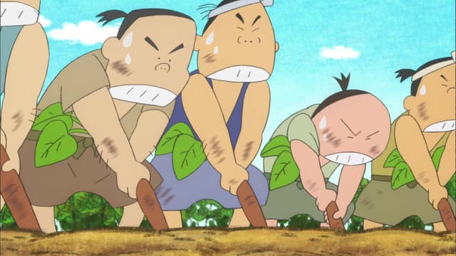 Furusato Saisei: Nippon no Mukashi Banashi, Shippei-Tarou / The Son Who Went Up To Heaven / Who's The Laziest?