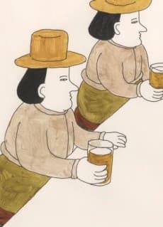 Small people with hats